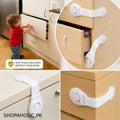 (Pack of 3) Plastic Locks for Drawers, Doors, Cabinets, Cupboards & Window