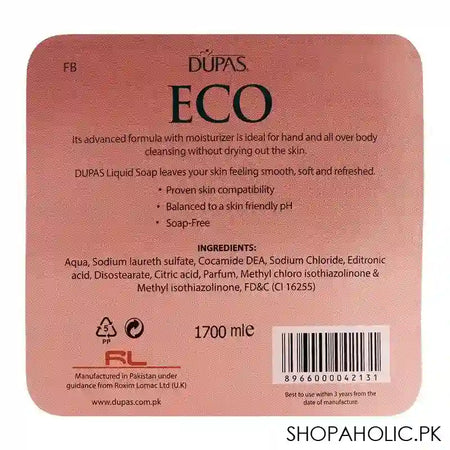 Dupas Eco Floral Bouquet Liquid Soap, 1700ml - Image 2