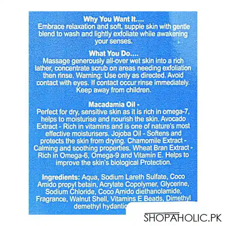 Duvera Midnight Blue World SPA Shower Scrub, With Essential Oils, 725ml - Image 2