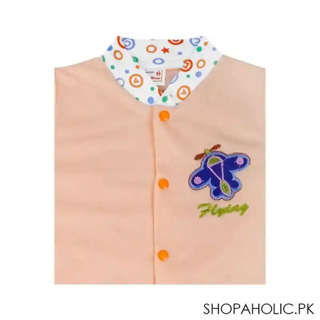 dynamic kids romper with socks plain, peach image3