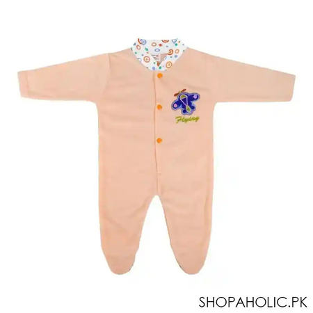 dynamic kids romper with socks plain, peach main image