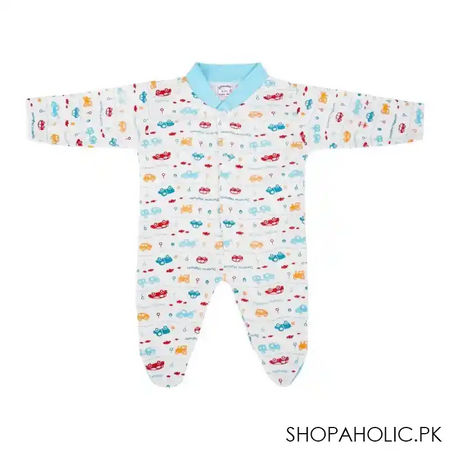 dynamic kids romper with socks printed, ferozi main image