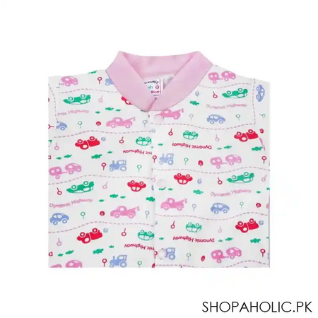dynamic kids romper with socks printed, pink image3