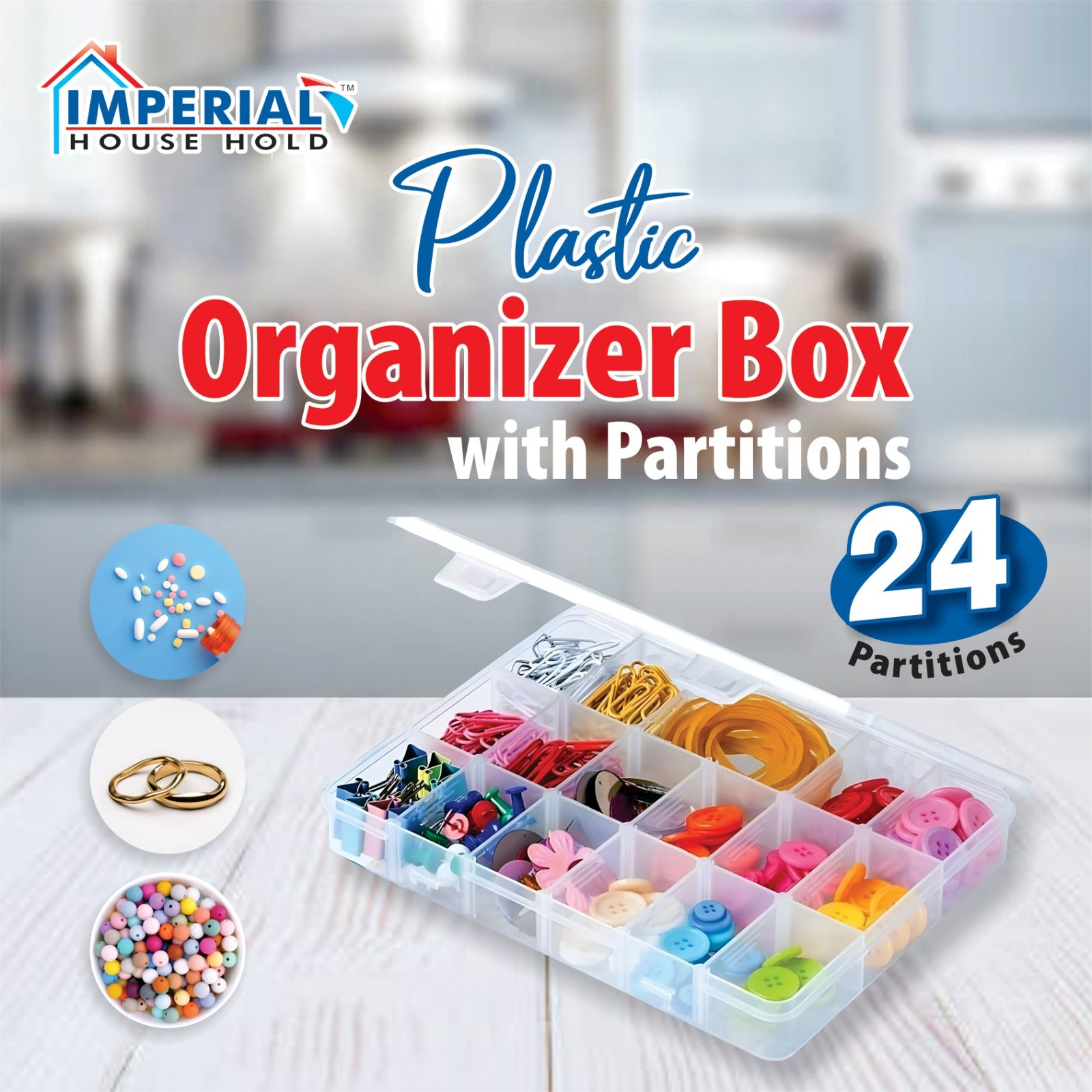 Imperial Household Partition Plastic Organizer Box image 3