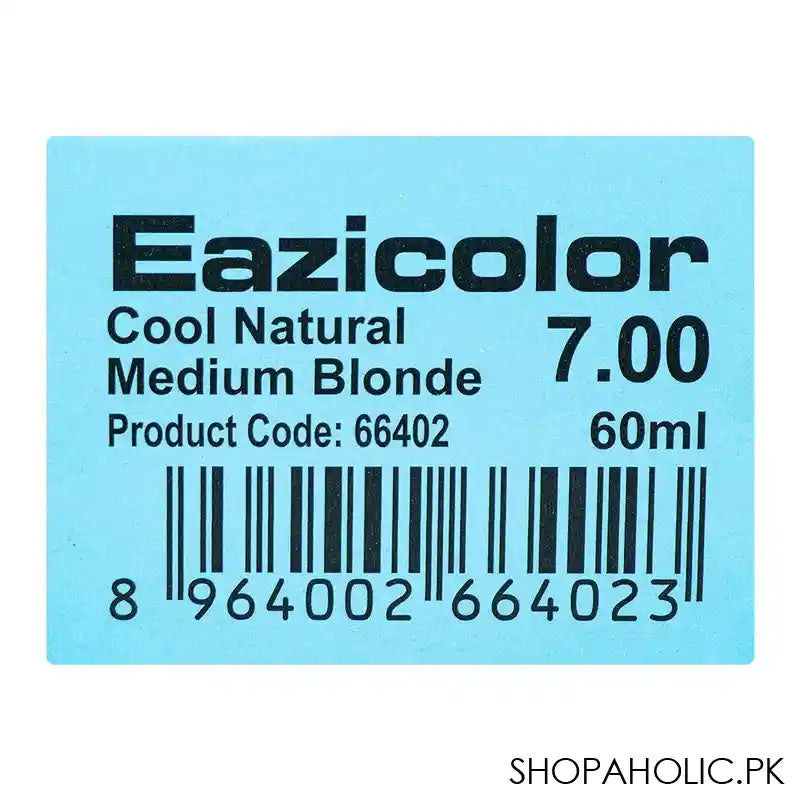 Eazicolor Permanent Hair Color, Chroma Technology With Omega-9, 60ml, 7.00 Cool Natural Medium Blonde - Image 8