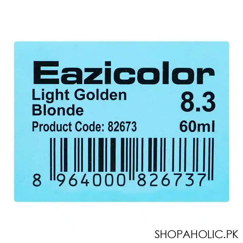 Eazicolor Permanent Hair Color, Chroma Technology With Omega-9, 60ml, 8.3 Light Golden Blonde - Image 5
