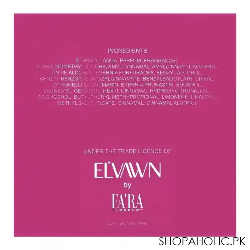 el&#039;vawn tango pour femme eau de parfum, fragrance for women, 100ml image3