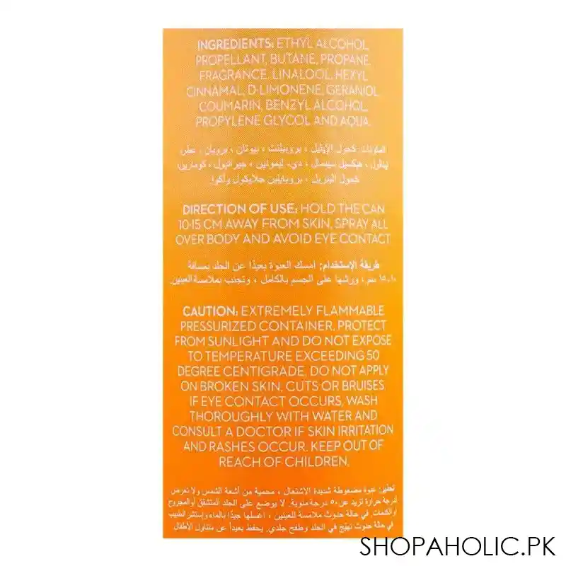 elaine secret ecstasy long lasting deodorant body spray, 150ml image3