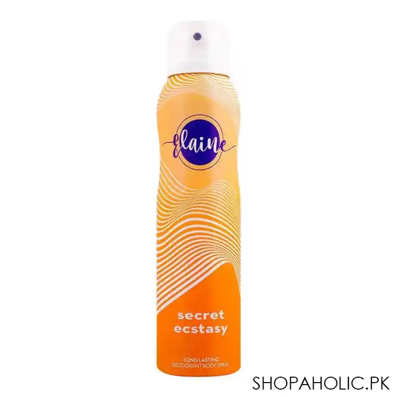 elaine secret ecstasy long lasting deodorant body spray, 150ml main image
