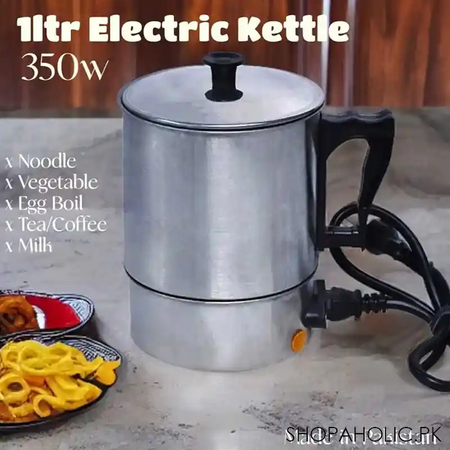 electric tea kettle stainless steel   1ltr main image