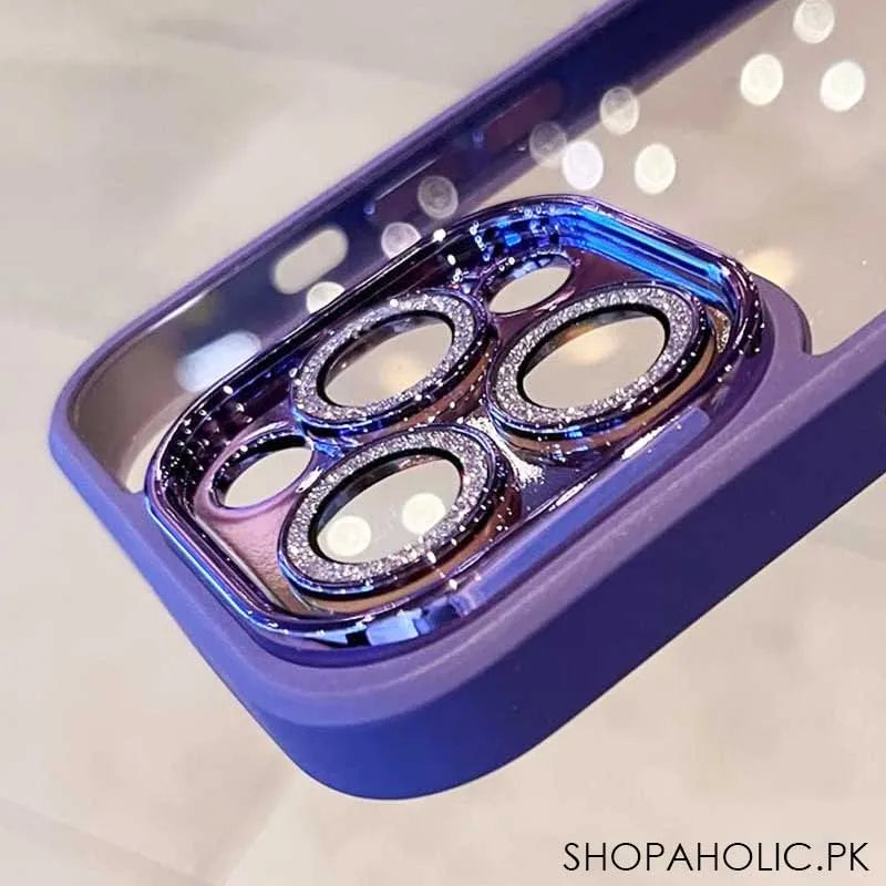 electroplated luxury glitter diamond iphone case cover with lens film image6