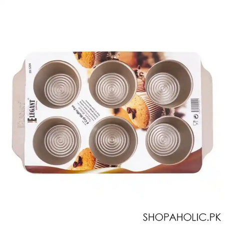 elegant bakeware 6 cup muffin pan, eb5204 image2