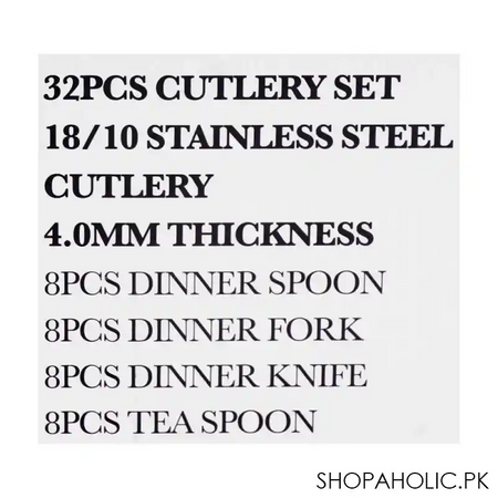 elegant cutlery set, 32 pack, el32 26ss image5