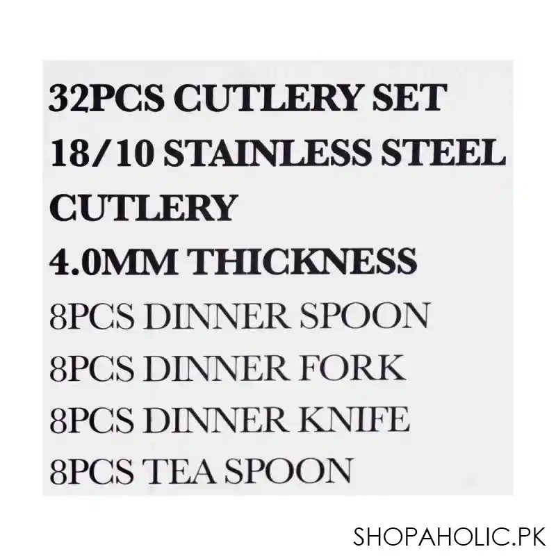 elegant cutlery set, 32 pack, el32 26ss image5