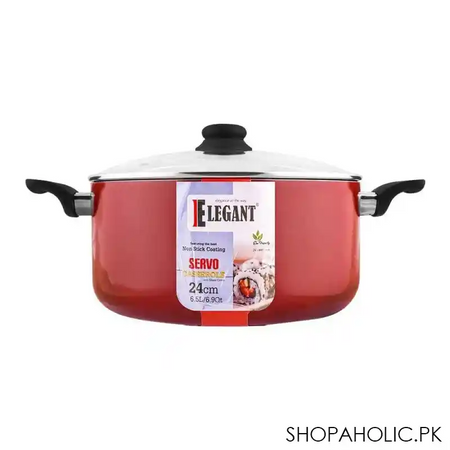 elegant non stick servo casserole, 24cm, ek678324 main image