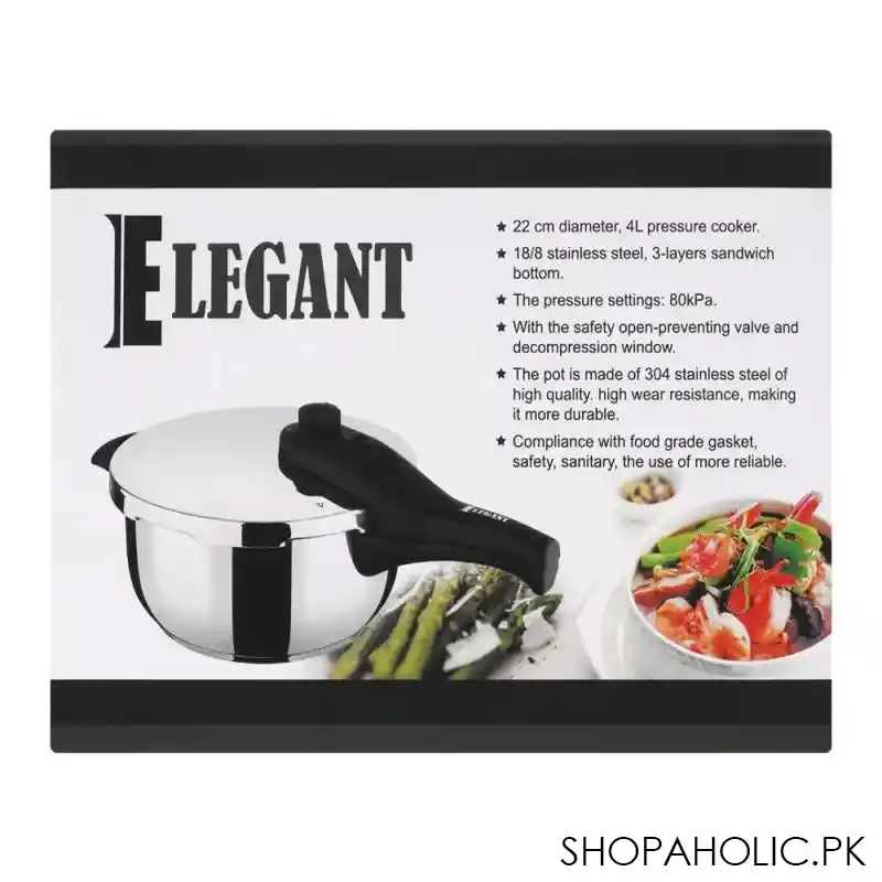 elegant pressure cooker, 8 liters, stainless steel, el 0134 image4