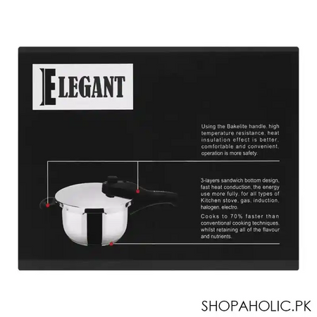 elegant pressure cooker, 8 liters, stainless steel, el 0134 image5