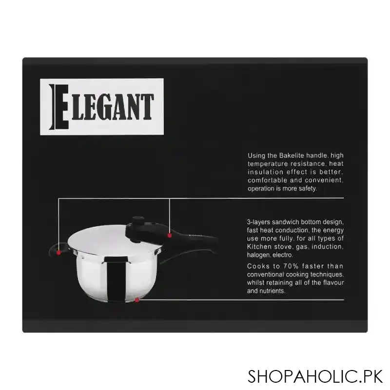 elegant pressure cooker, 8 liters, stainless steel, el 0134 image5