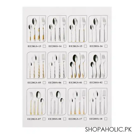 elegant r training stainless steel cutlery set, 28 pieces, ee28ss 18 image4