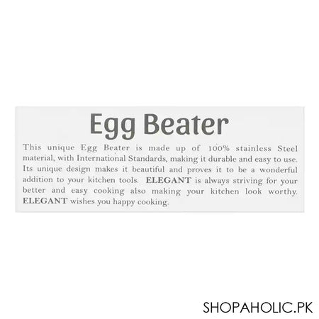 Elegant Stainless Steel Manual Egg Beater, ET85012 - Image 3