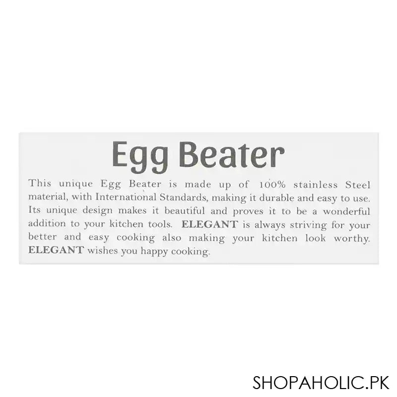 Elegant Stainless Steel Manual Egg Beater, ET85012 - Image 3