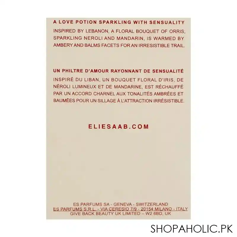elie saab elixir eau de parfum, for women, 100ml image3