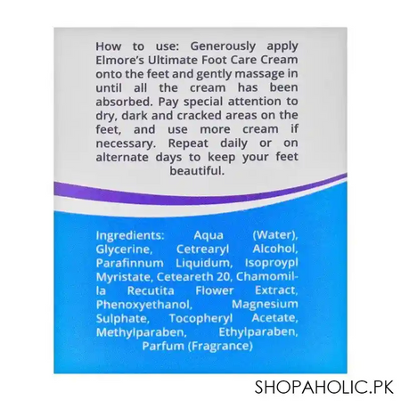 elmore 3 active ultimate foot care cream, for dry & chapped feet, 80g image5