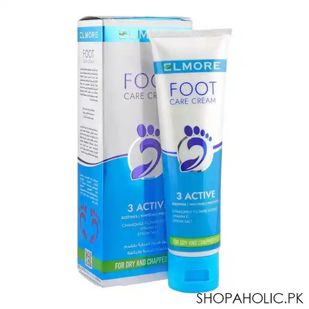 elmore 3 active ultimate foot care cream, for dry & chapped feet, 80g main image