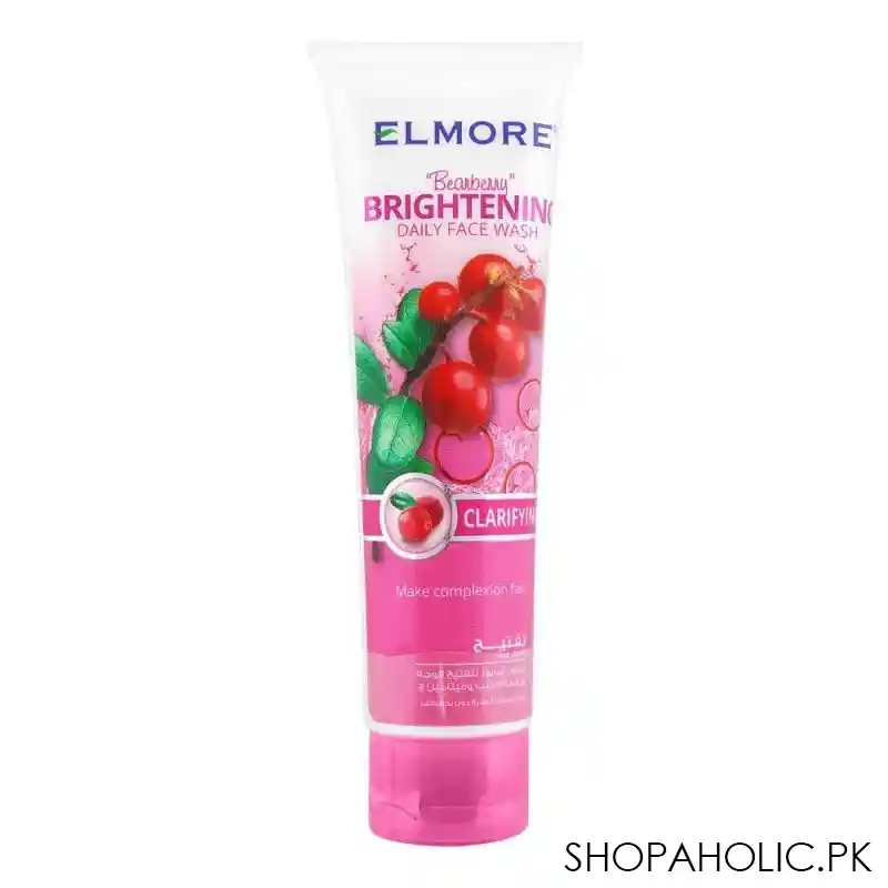 elmore clarifying bearberry brightening daily face wash, 100ml main image