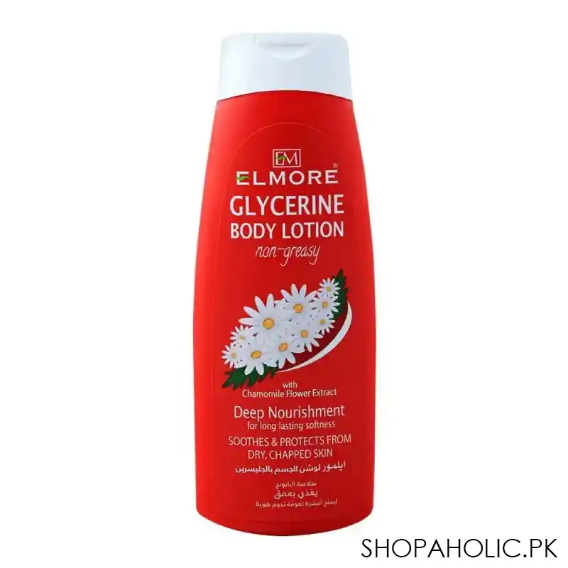 elmore deep nourishment glycerine body lotion, non greasy, 250g main image