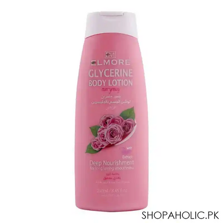 elmore deep nourishment glycerine rose extract body lotion, 250g main image