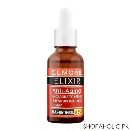 elmore elixir anti aging encapsulated retinol & hyaluronic acid 0.55% serum, 30ml main image