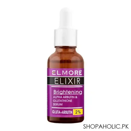 elmore elixir brightening alpha arbutin & glutathione 2% serum, 30ml main image