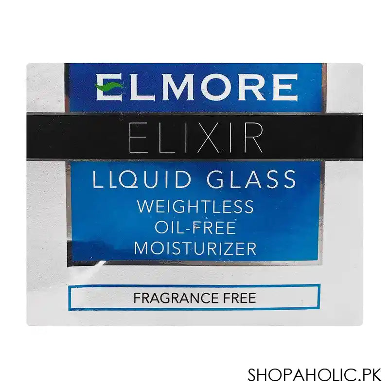 Elmore Elixir Liquid Glass Weightless Oil-Free Moisturizer, Fragrance Free, Sans Perfume, 50ml - Image 3
