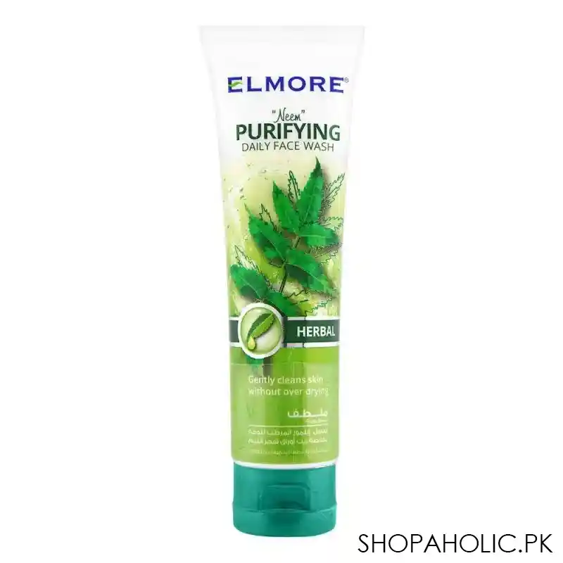 elmore herbal neem purifying daily face wash, 100ml main image