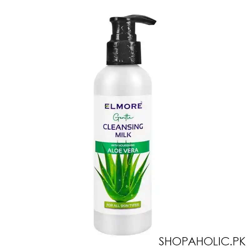 elmore nourishing aloe vera gentle cleansing milk, all skin types, 150g main image