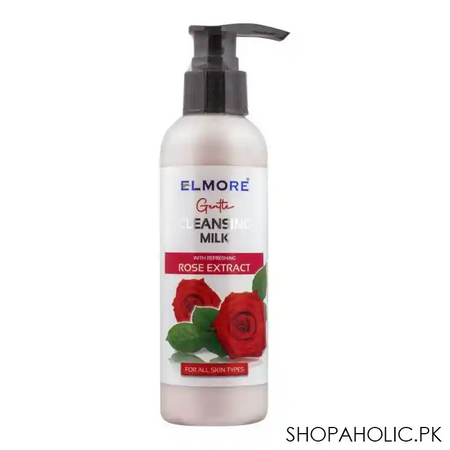 elmore refreshing rose gentle cleansing milk, for all skin types, 150g main image