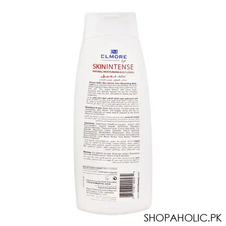 Elmore Skin Intense Natural Moisturizing Body Lotion, Cocoa Butter & Vitamin E, All Skin Types, 250ml - Image 2