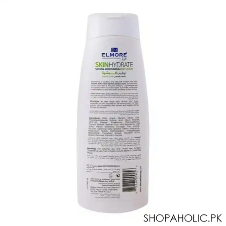 elmore soft skin hydrate natural moisturizing body lotion, all skin types, 250ml image2
