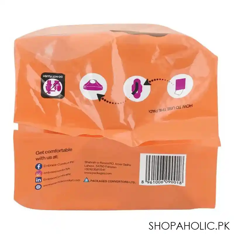 embrace essentials maxi extra long pads, 8 pack image4