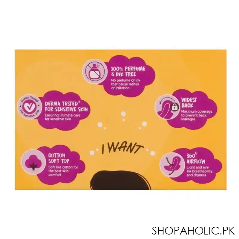 embrace sensitives maxi pads, long, 9 pack image3