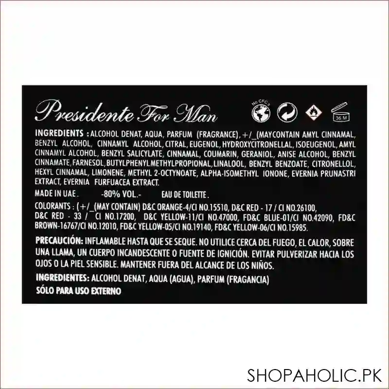emper presidente official edition edt, fragrance for men, 100ml image4