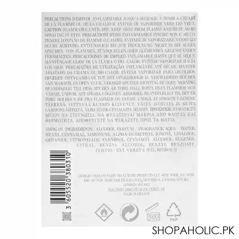 Emporio Armani Diamonds, Eau De Parfum, for Women, 100ml - Image 3