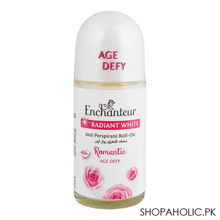 Enchanteur Radiant White Age Defy Romantic Roll-On For Women, 48 Hours Lasting, Anti-Perspirant, 50ml - Main Image