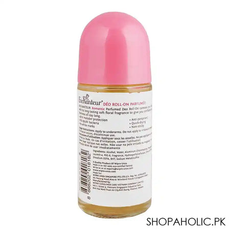 Enchanteur Romantic Anti-Perspirant Deodorant Roll-On For Women, 48 Hours Long Odor Protection, 50ml - Image 3
