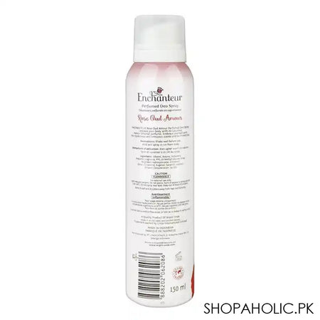 Enchanteur Rose Oud Amour Perfumed Deo Spray, 24 Hours Lasting, For Women, 150ml - Image 2
