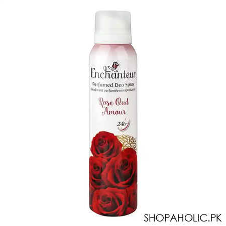 Enchanteur Rose Oud Amour Perfumed Deo Spray, 24 Hours Lasting, For Women, 150ml - Main Image