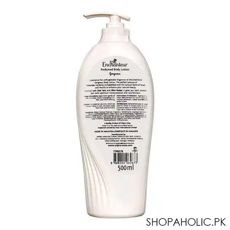 enchanteur satin smooth gorgeous perfumed body lotion, pump, 500ml image2