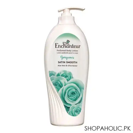 enchanteur satin smooth gorgeous perfumed body lotion, pump, 500ml main image