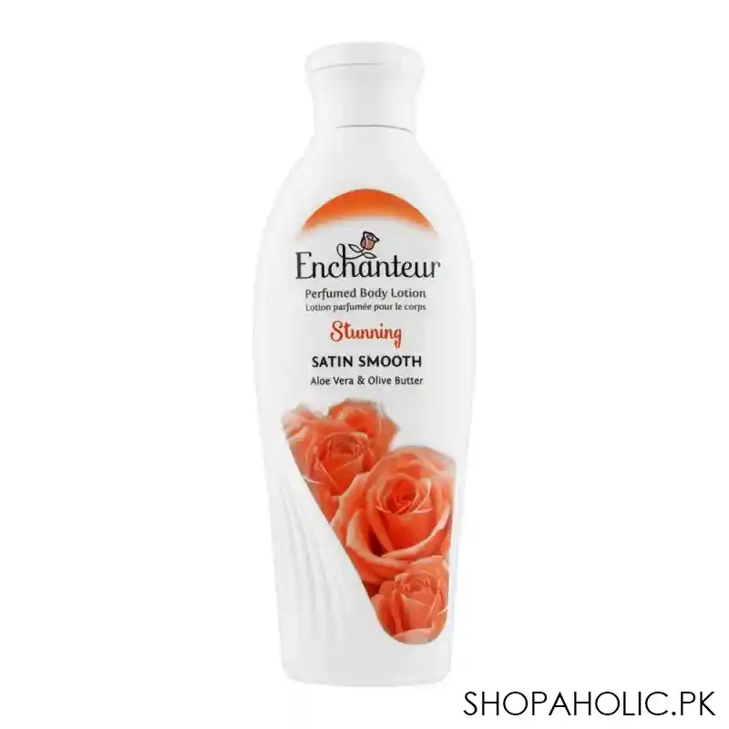enchanteur satin smooth stunning perfumed body lotion, 250ml main image